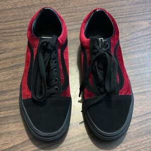 Vans Parisian Night Cerise Men’s 5 Women’s 6.5 Dark Red Velvet Black
